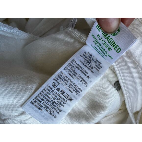 NWD J. Crew Classic Straight White Jeans Womens Size 28P - Picture 10 of 10